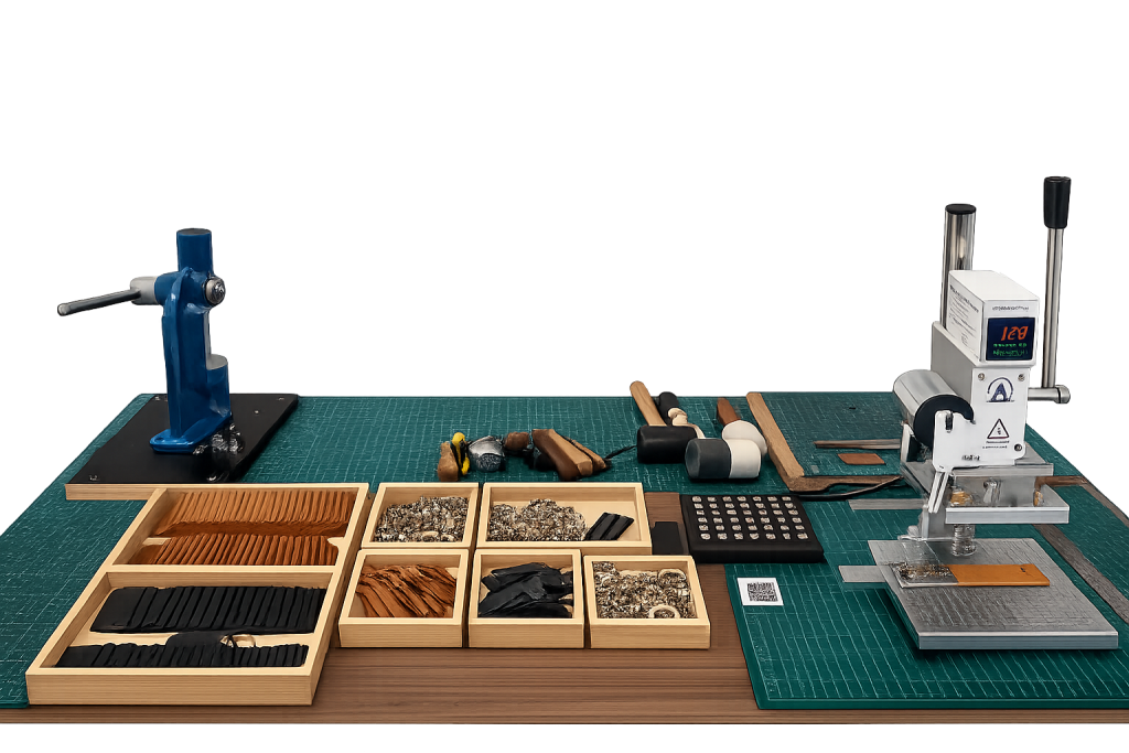 prasa kaletnicza, prasa do nitów, nitownica, narzędzia kaletnicze, personalizacja